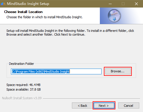 **Figure 3** Selecting an installation path