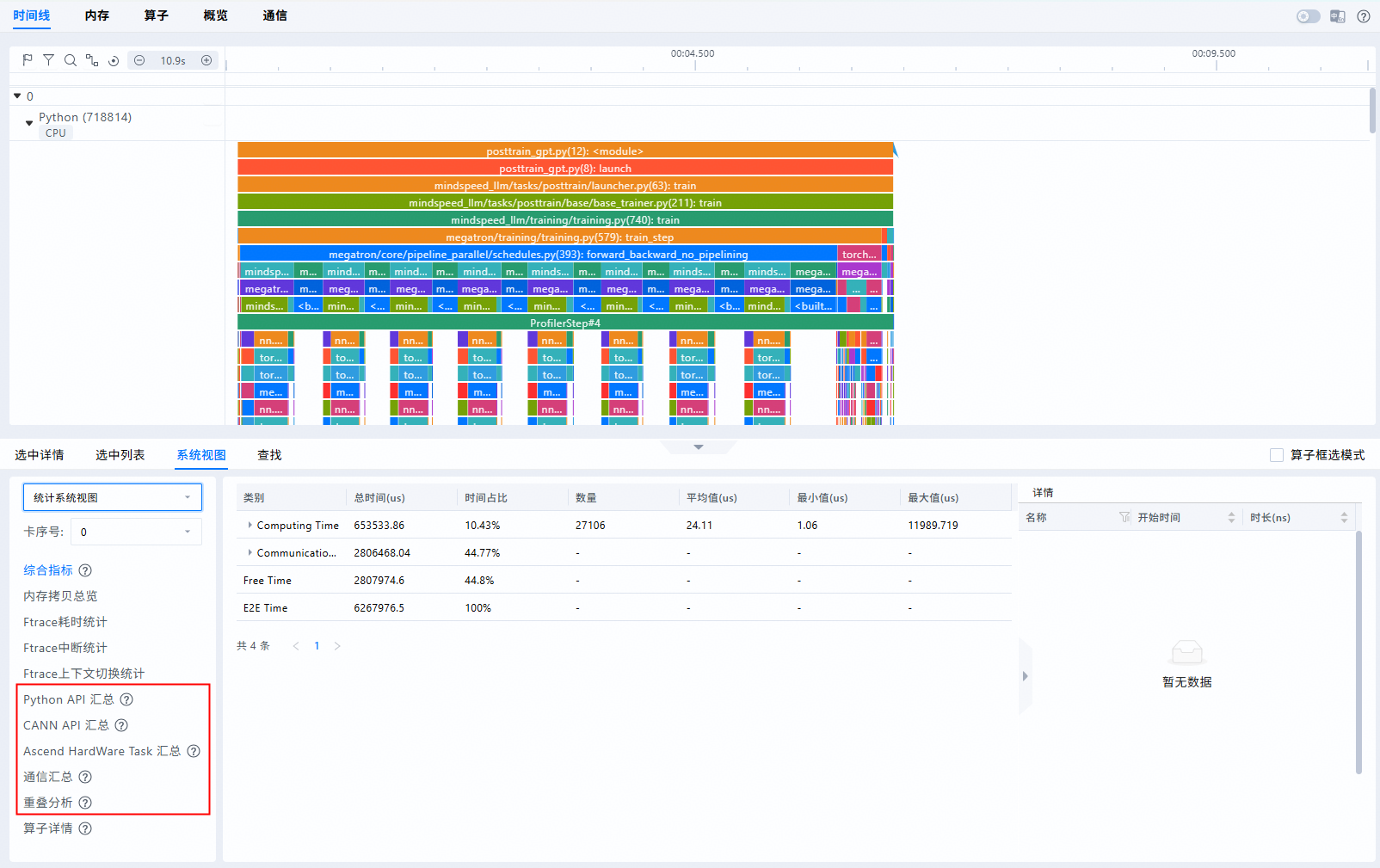 perator summary tab page